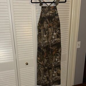 Magellan Outdoors Woodland Camo Bib Overalls - Olive & Brown